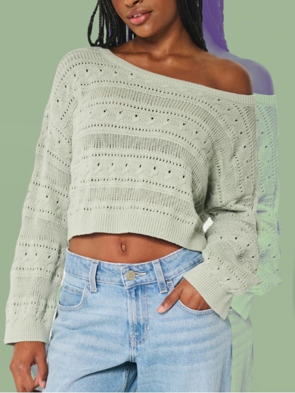 Hollister // Easy Crochet Crop Sweater